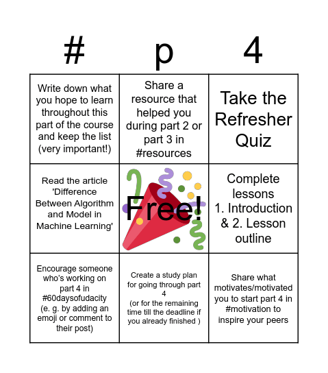 #p4_build_a_model Bingo Card