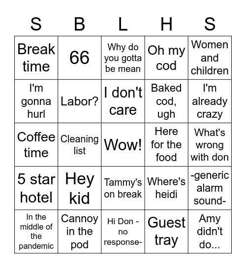 SBL bingo v2 Bingo Card