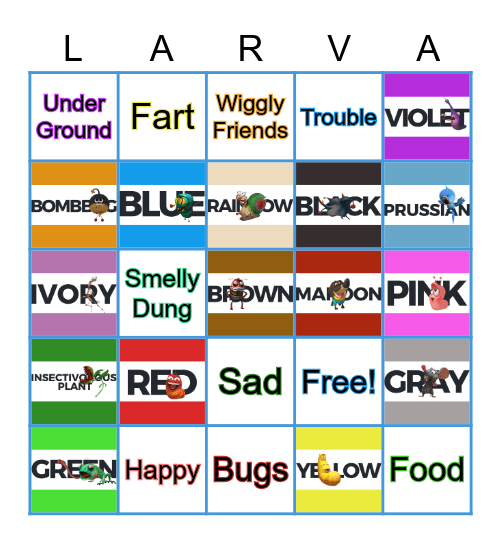 LARVA & FRIENDS Bingo Card