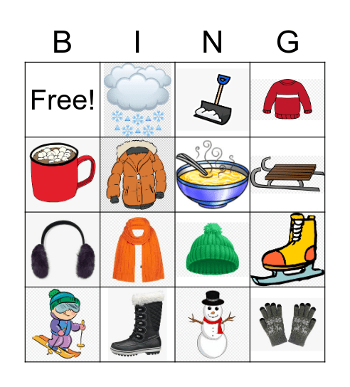 Winter Bingo Card