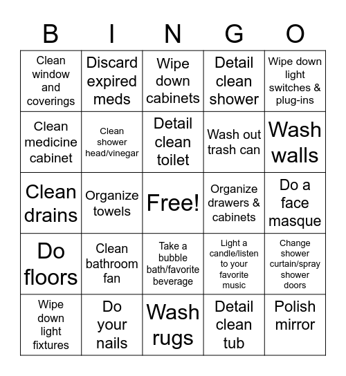 January Quarantine Bingo Card