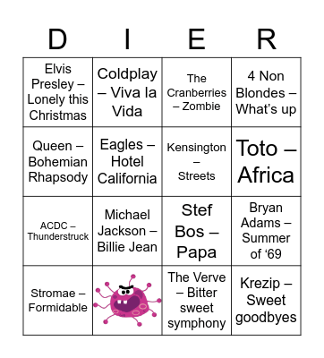 Top 2000 Bingo Card