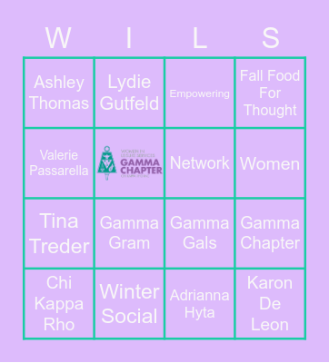 Women in Leisure Services Bingo Card