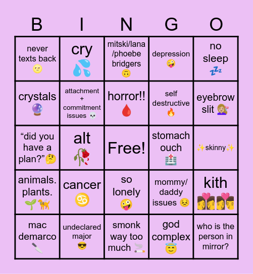 Iva Bingo Card