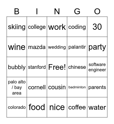 Jason Bingo Card