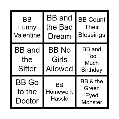 Berenstain Bears (3/4) Bingo Card