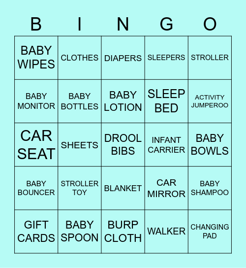 BABY BINGO Card