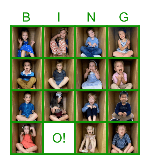 Green Pre-K BINGO Card