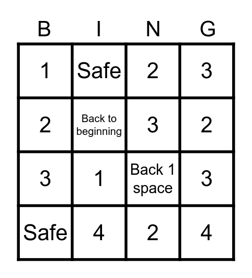 1234 Bingo Card