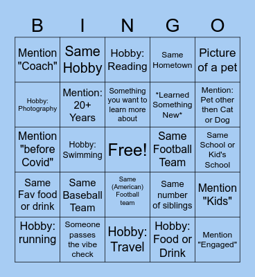 Capital Zone Bingo! Bingo Card