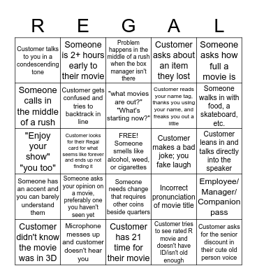 Box Bingo Card