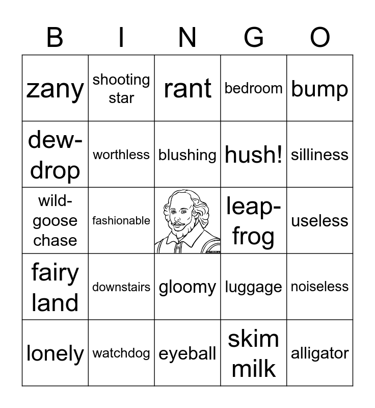 Shakespeare Bingo Card