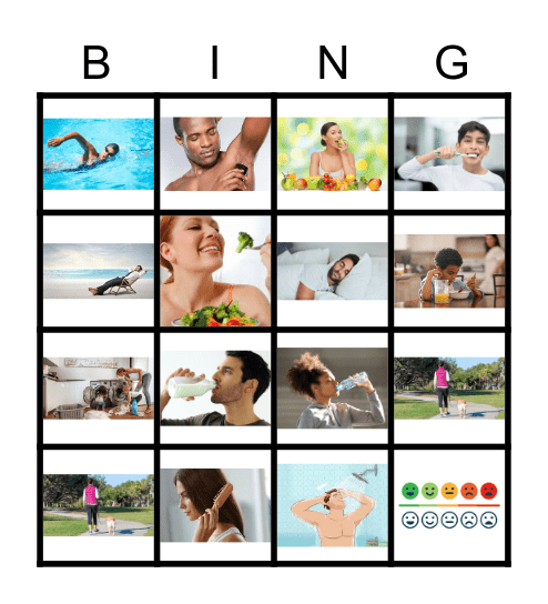 Anderson's Hygiene and Healthy bingo Card