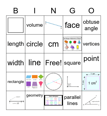 Geometry Review Bingo Card