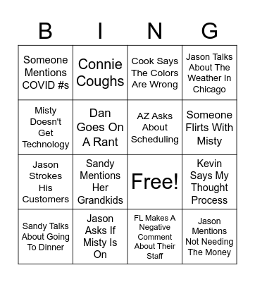 Exactix Call Bingo Card