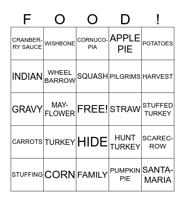 :) HAPPY THANKSGIVING :) Bingo Card