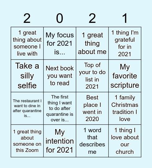 cRock New Year Bingo Card