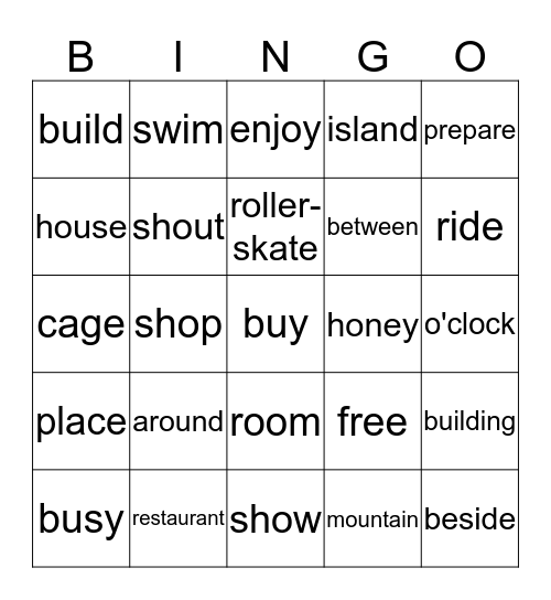L6-8 Bingo Card