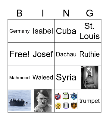 Refugee Bingo Card