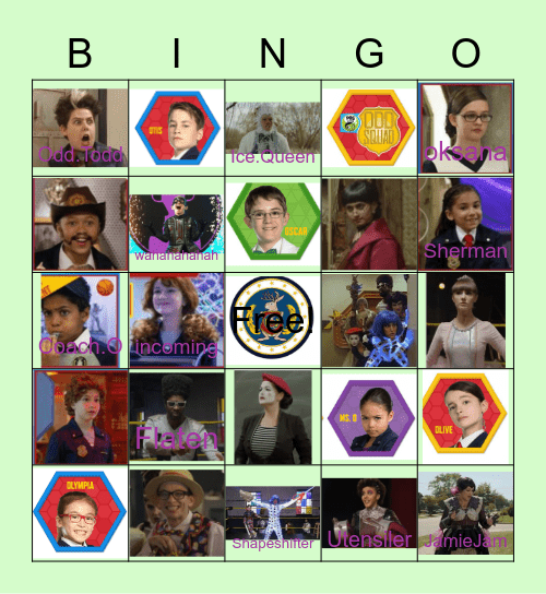Odd Squad Bingo Card
