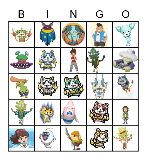 YO-KAI WATCH Bingo Card