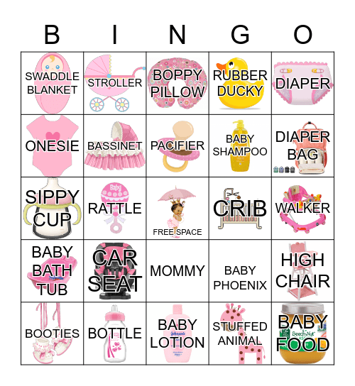 BABY SHOWER Bingo Card