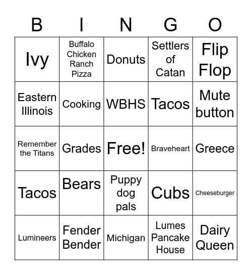 Mr.M19860810 Bingo Card
