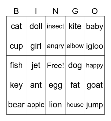 Sounds Great 1 Units 1-3 Bingo Card