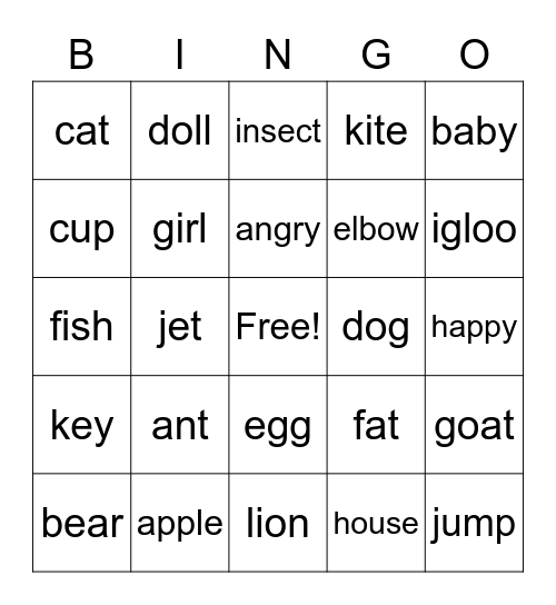Sounds Great 1 Units 1-3 Bingo Card