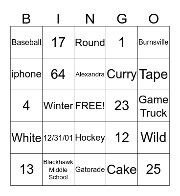Bingo Card