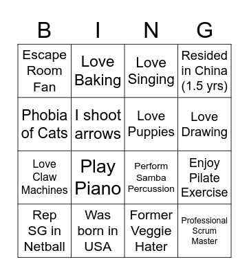 19th TLC Team B Bingo Card