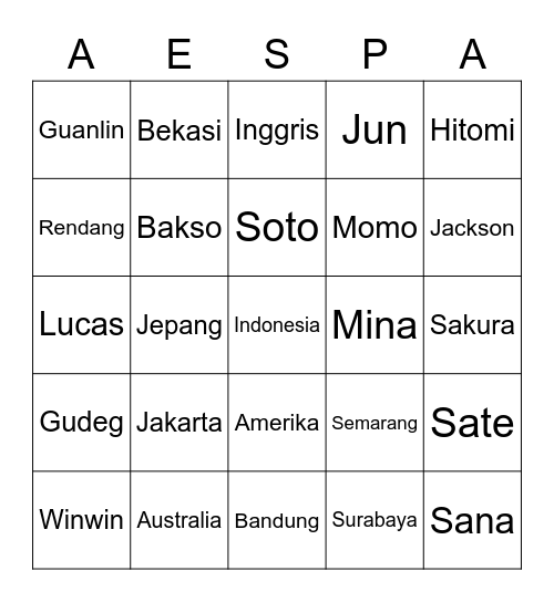 Bingo Winteo Bingo Card