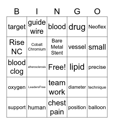 Biosensors Bingo Card