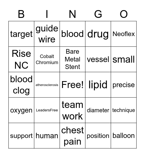 Biosensors Bingo Card