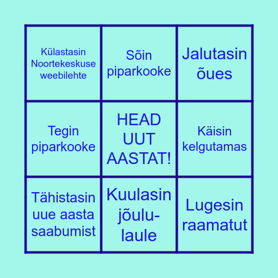 Kõmsi Noorteka Bingo Card