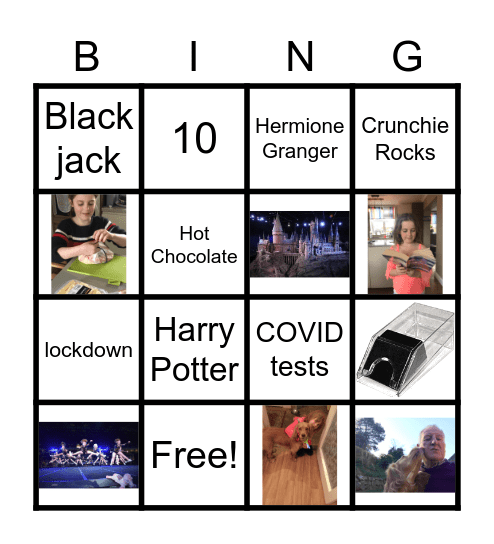 Anna's 10th Birthday Bingo Card