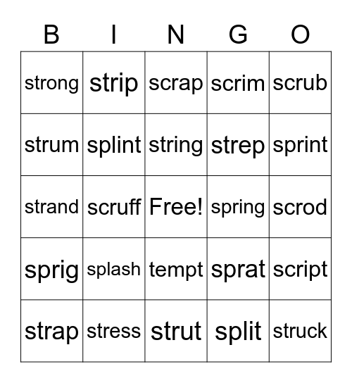 Wilson 2.5 Bingo Card