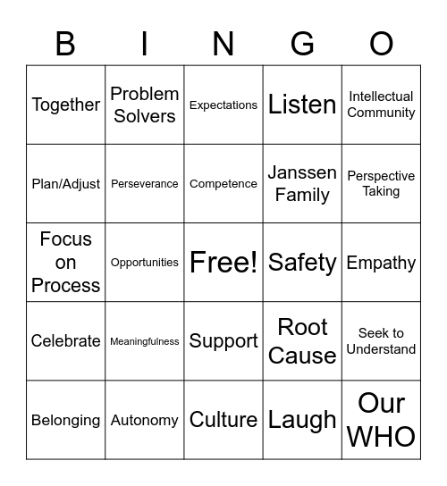 Bulldog Bingo Card