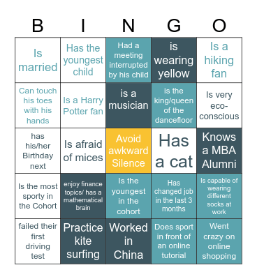 Open Borders MBA - Icebreaker Bingo Card
