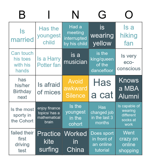 Open Borders MBA - Icebreaker Bingo Card