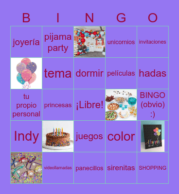 Cumpleaños Bingo Card