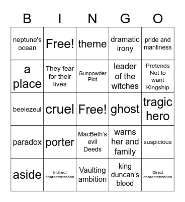 mac bingo Card