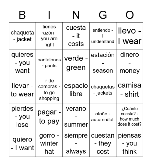 4.1 (3) Bingo Card