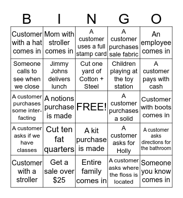 New Years Eve Bingo Card