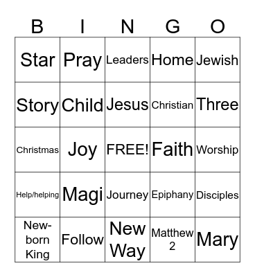 Sermon BINGO January Bingo Card