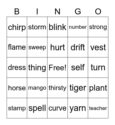 Review 1 Bingo Card