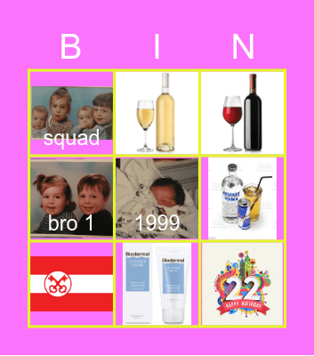 BIRTHDAY BINGO Card