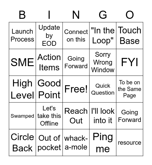 YE Bingo Card