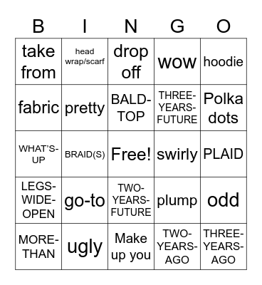 Sign Naturally Unit 7 Bingo Card