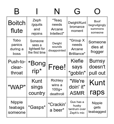 <META> Naxx Bingo Card